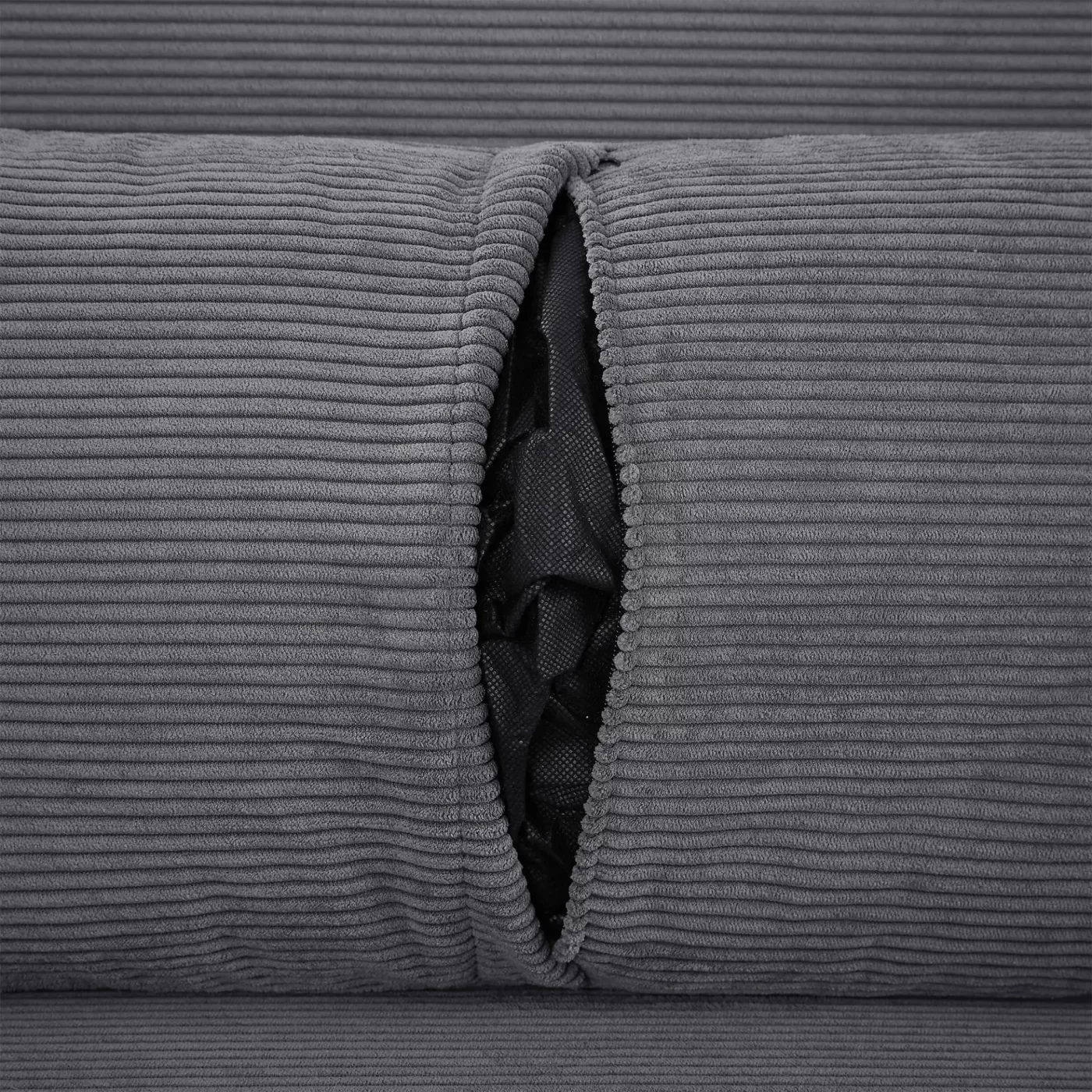 57.48' Pull-out Sofa Bed Convertible Couch 2 Seat Loveseat Sofa Modern Sleeper Sofa with Two Throw Pillows and USB Ports for Living Room, Dark Grey(Old Sku:WF317760AAR)