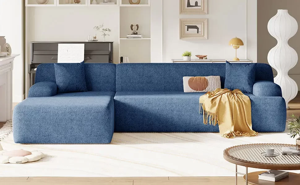 Modern Large L-Shape Modular Sectional Sofa for Living Room, Bedroom, Salon, 2 Piece Free Combination, Simplified Style(old sku:WY000356AAC)