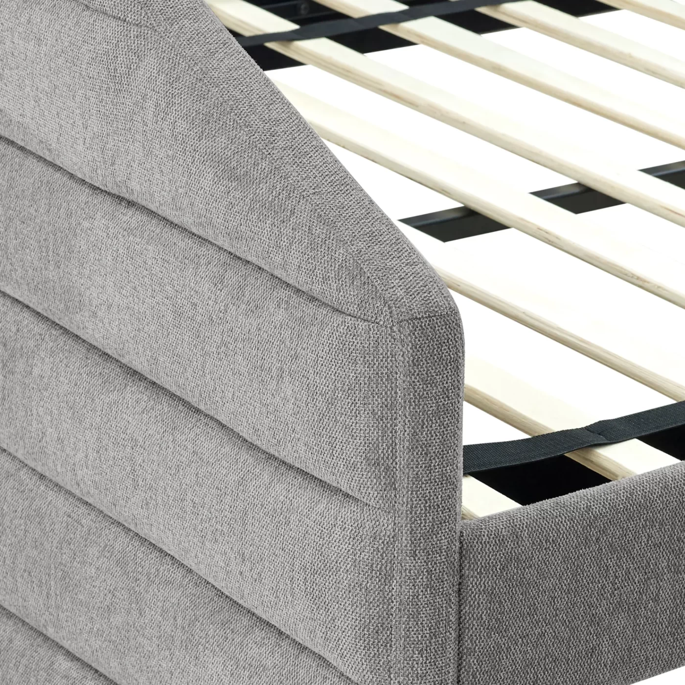 Full Size Daybed with Trundle Upholstered Tufted Sofa Bed, Linen Fabric, Grey (82.5'x58'x34')