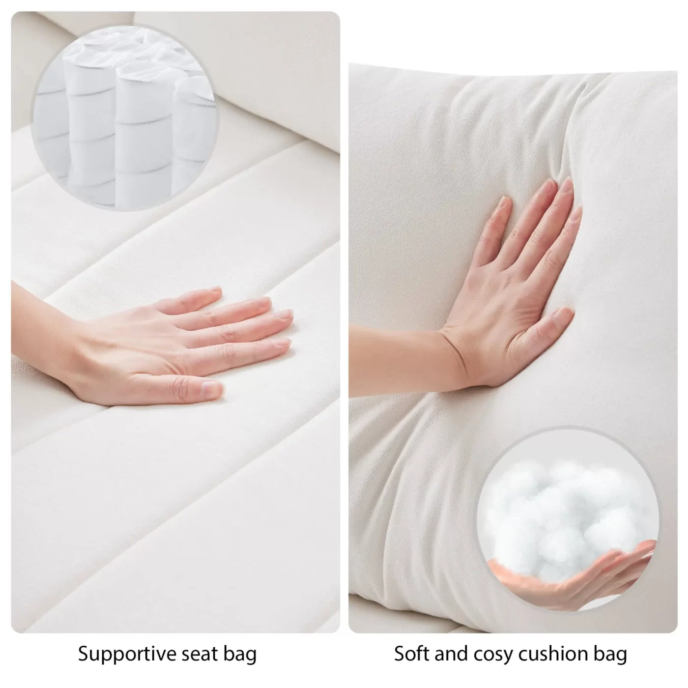 89*79' Modern Modular Sectional Sofa with Deep Seat,Vertical Stripes,5 Seat Corner Couch with Movable Ottoman,Throw Pillows,L-Shaped Comfy Cloud Indoor Furniture for Living Room,Apartment,3 Colors