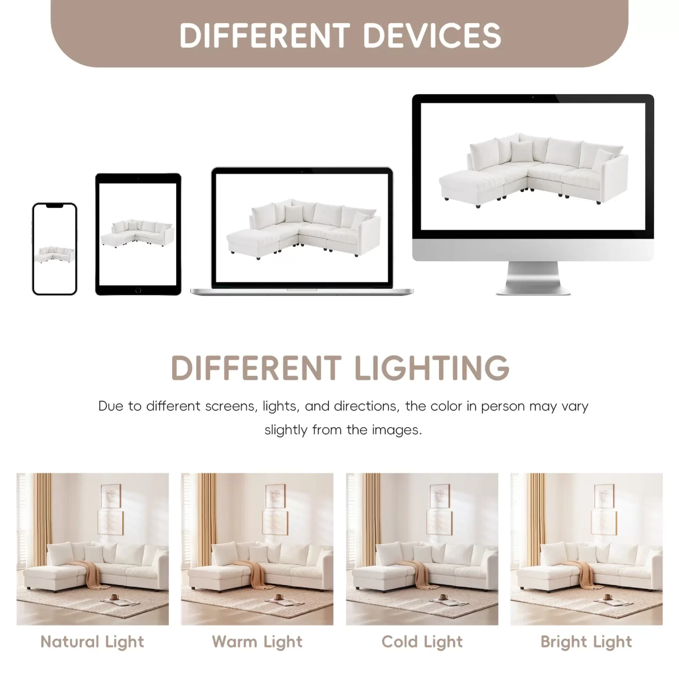 89*79' Modern Modular Sectional Sofa with Deep Seat,Vertical Stripes,5 Seat Corner Couch with Movable Ottoman,Throw Pillows,L-Shaped Comfy Cloud Indoor Furniture for Living Room,Apartment,3 Colors