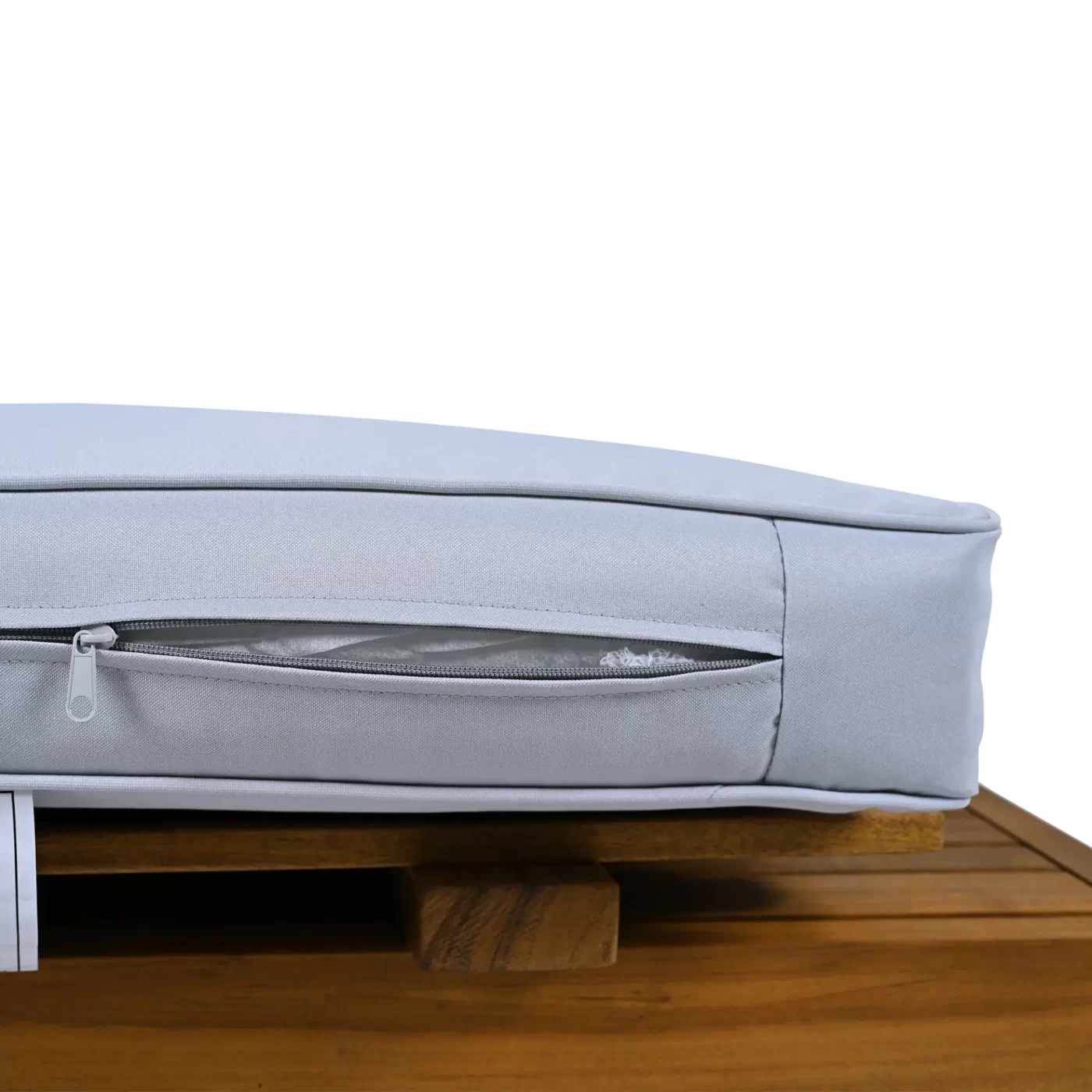 Outdoor Backyard Patio Wood 5-Piece Sectional Sofa Seating Group Set with Cushions, Natural Finish+ Gray Cushions