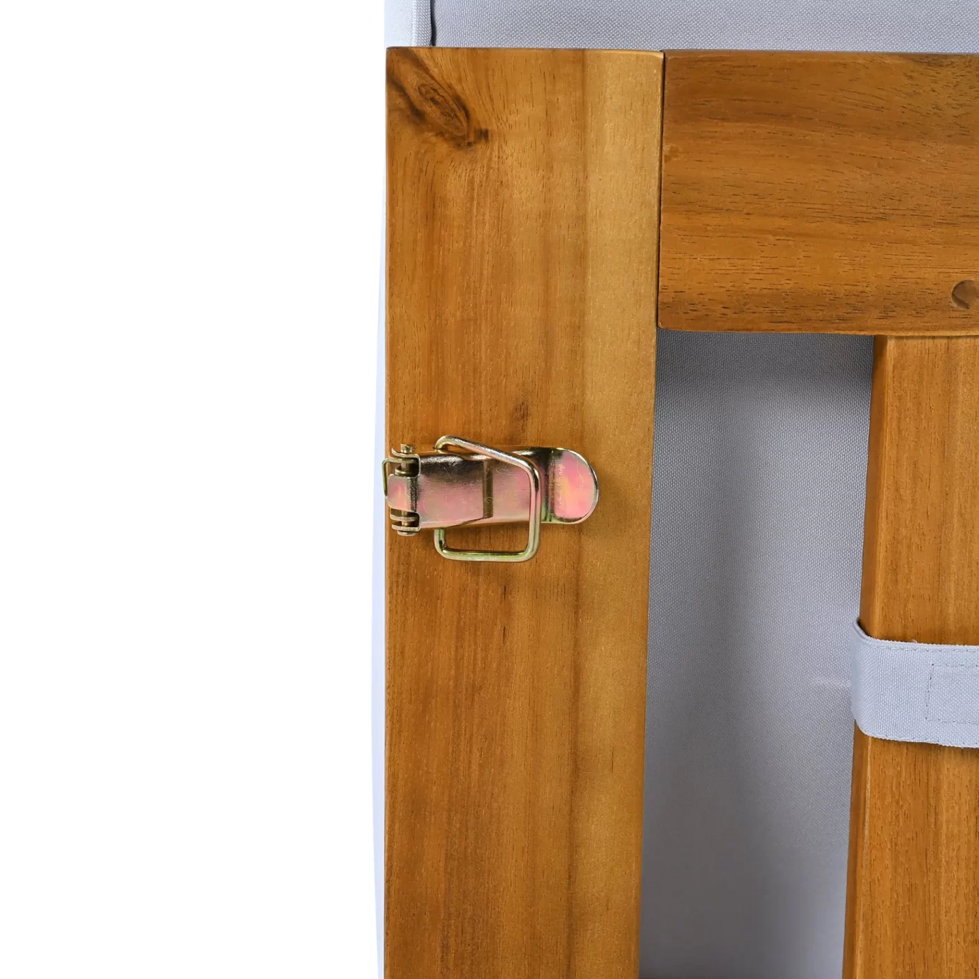 Outdoor Backyard Patio Wood 5-Piece Sectional Sofa Seating Group Set with Cushions, Natural Finish+ Gray Cushions