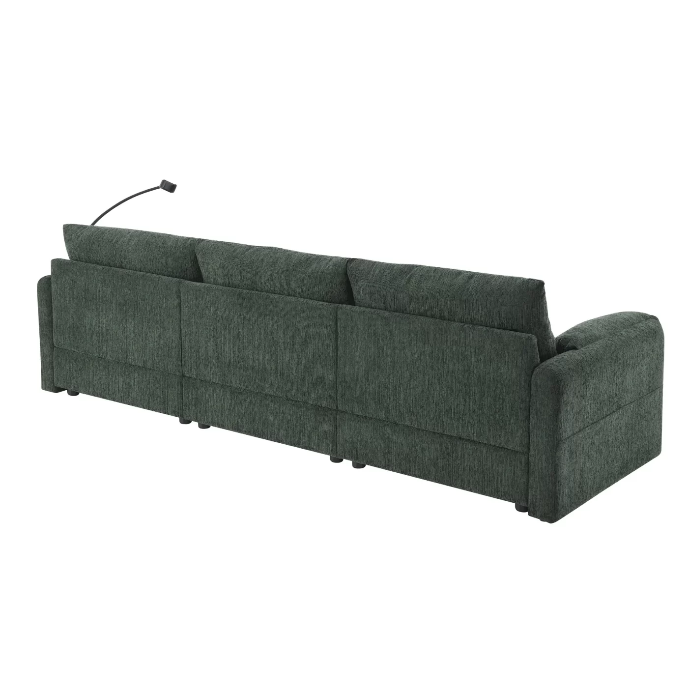 96.5'' Chenille Sectional Sofa with Storage Ottoman and Pockets,Adjustable Phone Holder,Wide Seat,4 Seat L Shaped Couch Set,Comfy Sofa with USB Charger for Living Room,Apartment,3 Colors