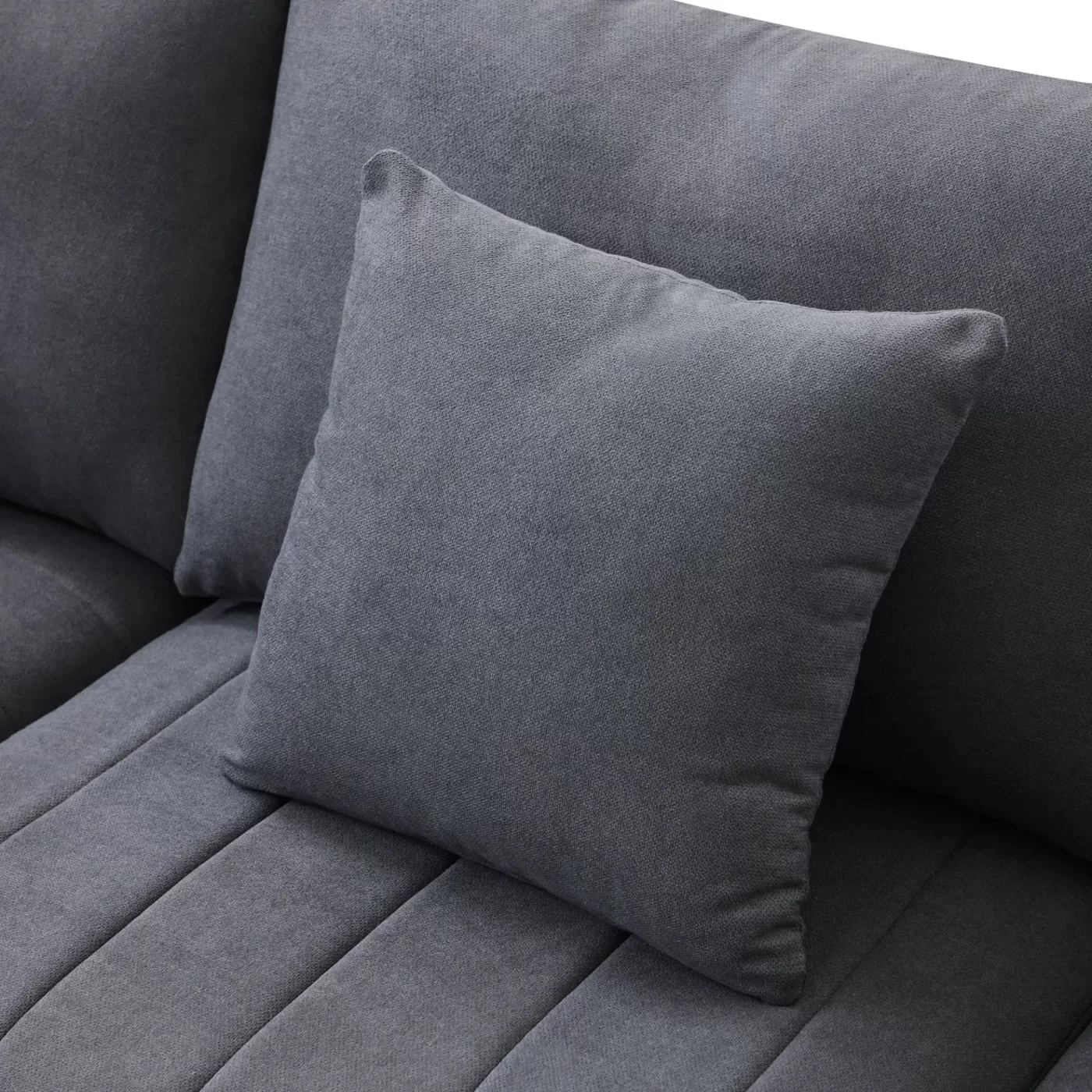 89*79' Modern Modular Sectional Sofa with Deep Seat,Vertical Stripes,5 Seat Corner Couch with Movable Ottoman,Throw Pillows,L-Shaped Comfy Cloud Indoor Furniture for Living Room,Apartment,3 Colors