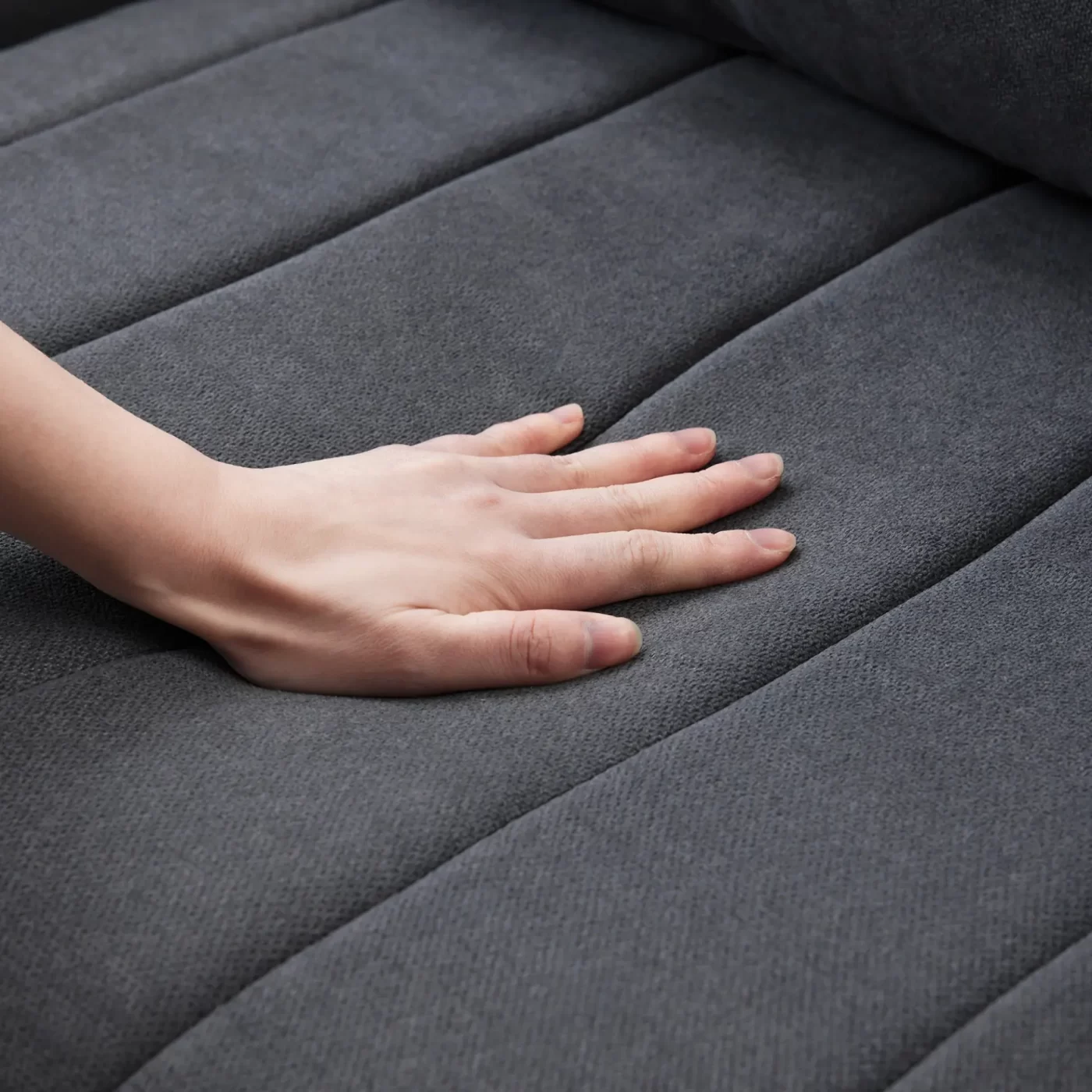 89*79' Modern Modular Sectional Sofa with Deep Seat,Vertical Stripes,5 Seat Corner Couch with Movable Ottoman,Throw Pillows,L-Shaped Comfy Cloud Indoor Furniture for Living Room,Apartment,3 Colors