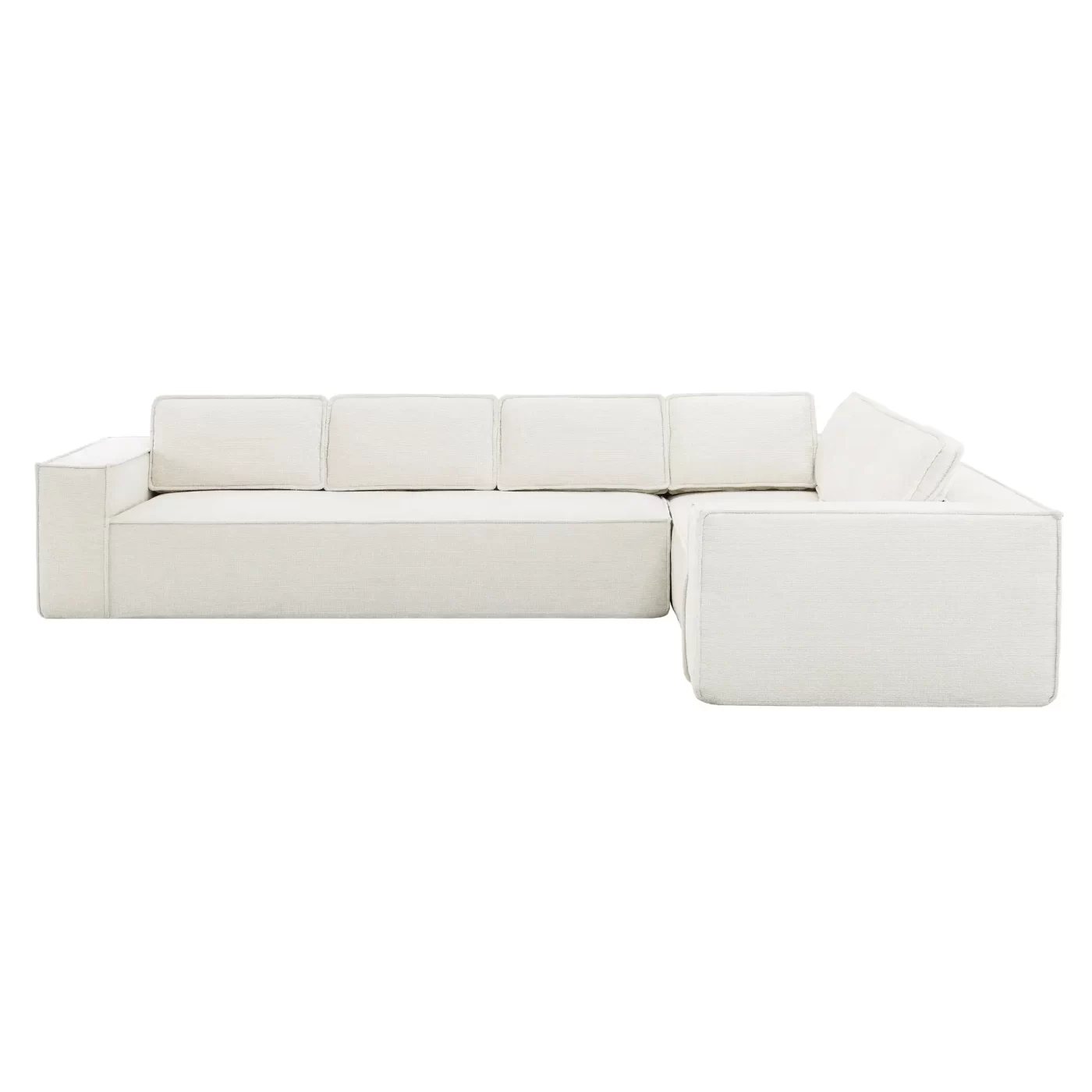 129.5' Minimalist Style Modular Sectional Sofa,6 Seat Wrinkle-resistant Chenille Couch Set,2 PC Free Combination,Modern L-Shaped Cloud Sofa Set for Living Room,No Assembly Require,3 Colors