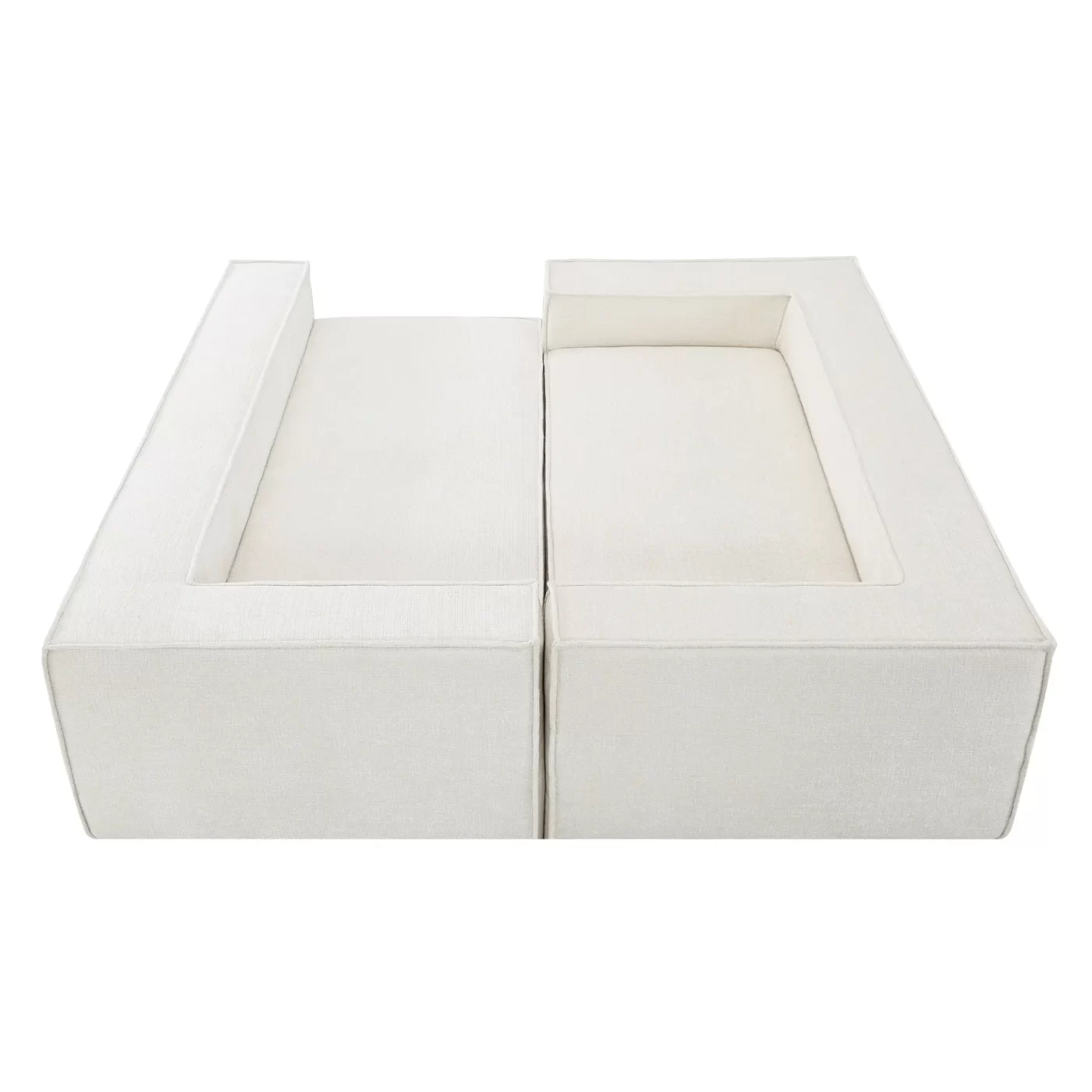 129.5' Minimalist Style Modular Sectional Sofa,6 Seat Wrinkle-resistant Chenille Couch Set,2 PC Free Combination,Modern L-Shaped Cloud Sofa Set for Living Room,No Assembly Require,3 Colors