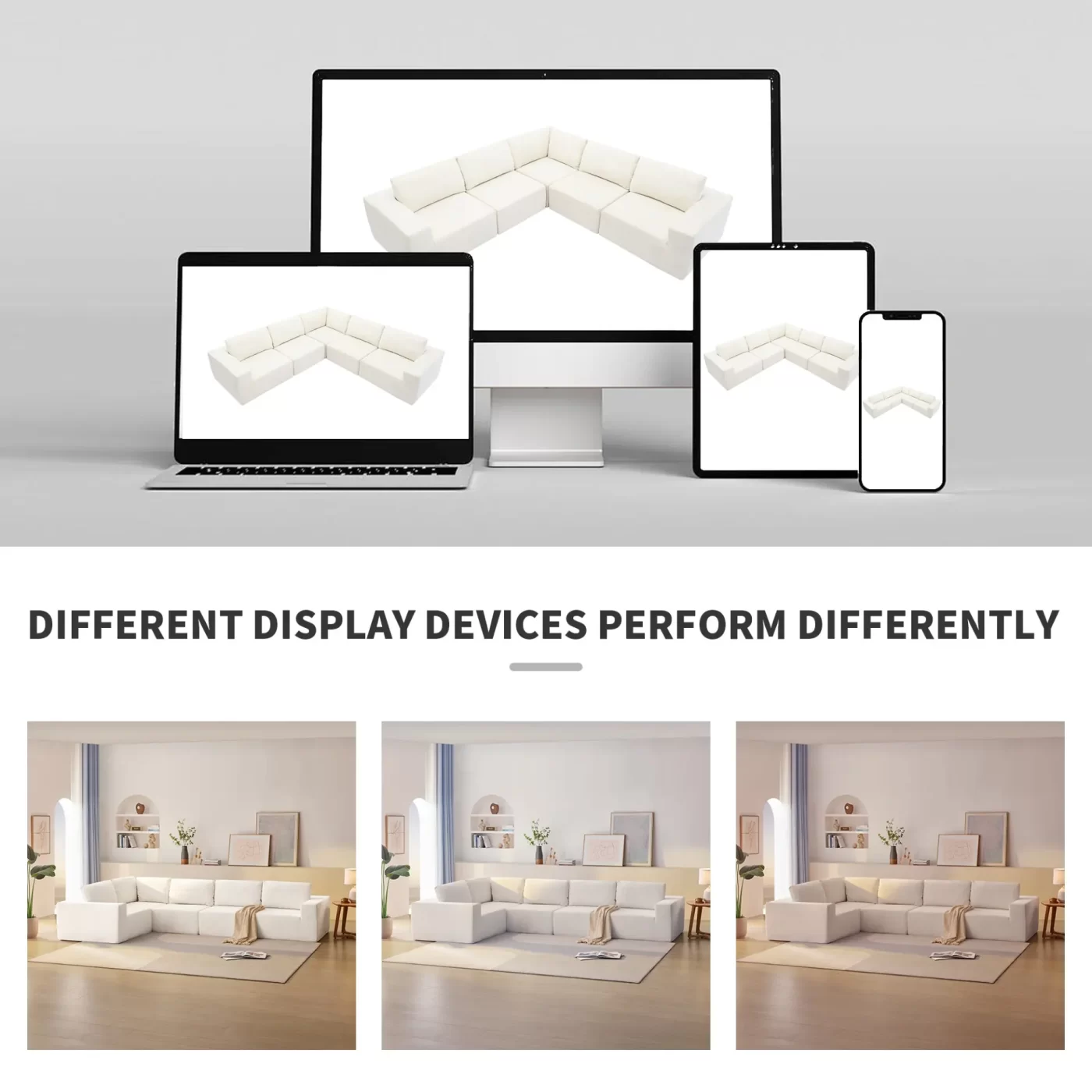 147'Modular Sectional Sofa with Wide Seat,No Assembly Required,Free Combination,L Shaped Couch Set,Cloud Upholstered Indoor Furniture,Minimalist Boneless Sofa for Living Room,Bedroom,3 Colors