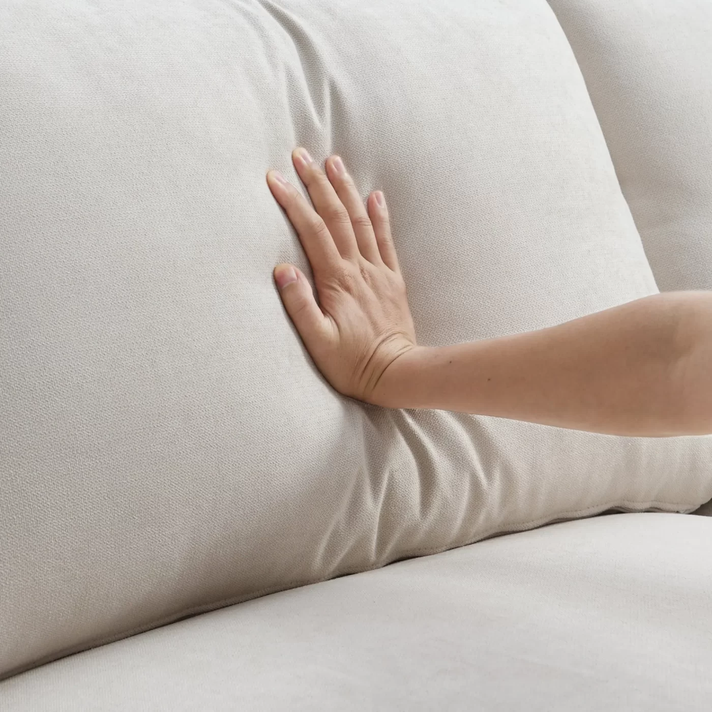 101*66' Modern Sectional Sofa with Throw Pillows,Cloud L-shaped Couch Set with Wide Seat,4 seat Polyester Comfy Fabric Couch Set with Movable Ottoman for Living Room, Apartment, Office,4 Colors