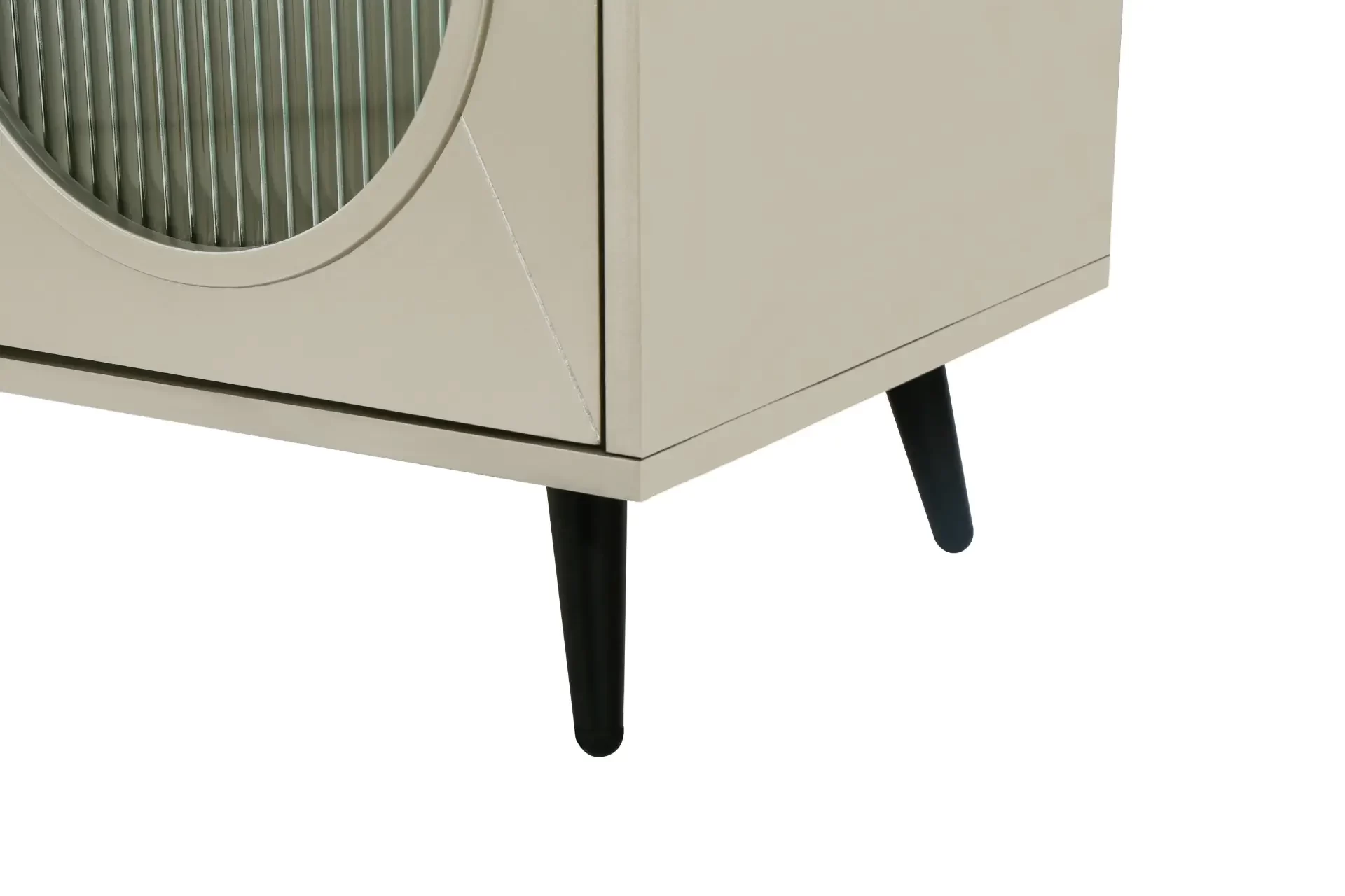 TV Stand for 65+ Inch TV, Wood TV Stand with Storage Cabinet & Adjustable Shelves, Media TV Console for Living Room Bedroom(Gold)