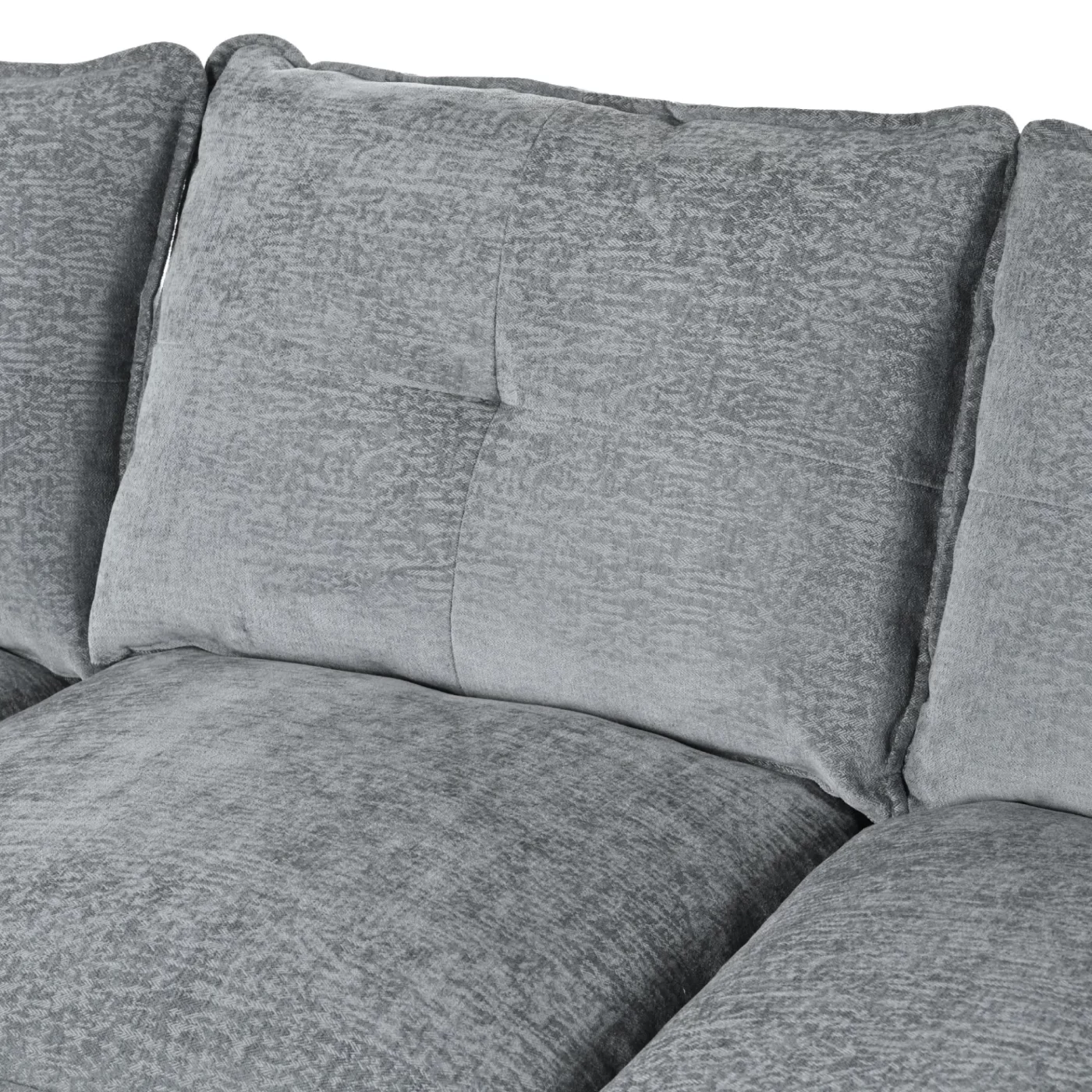 U_STYLE U-Shaped Chenille Sectional Sofa with Adjustable Armrest Pillows - Perfect for Living Rooms, Offices, and Spacious Spaces