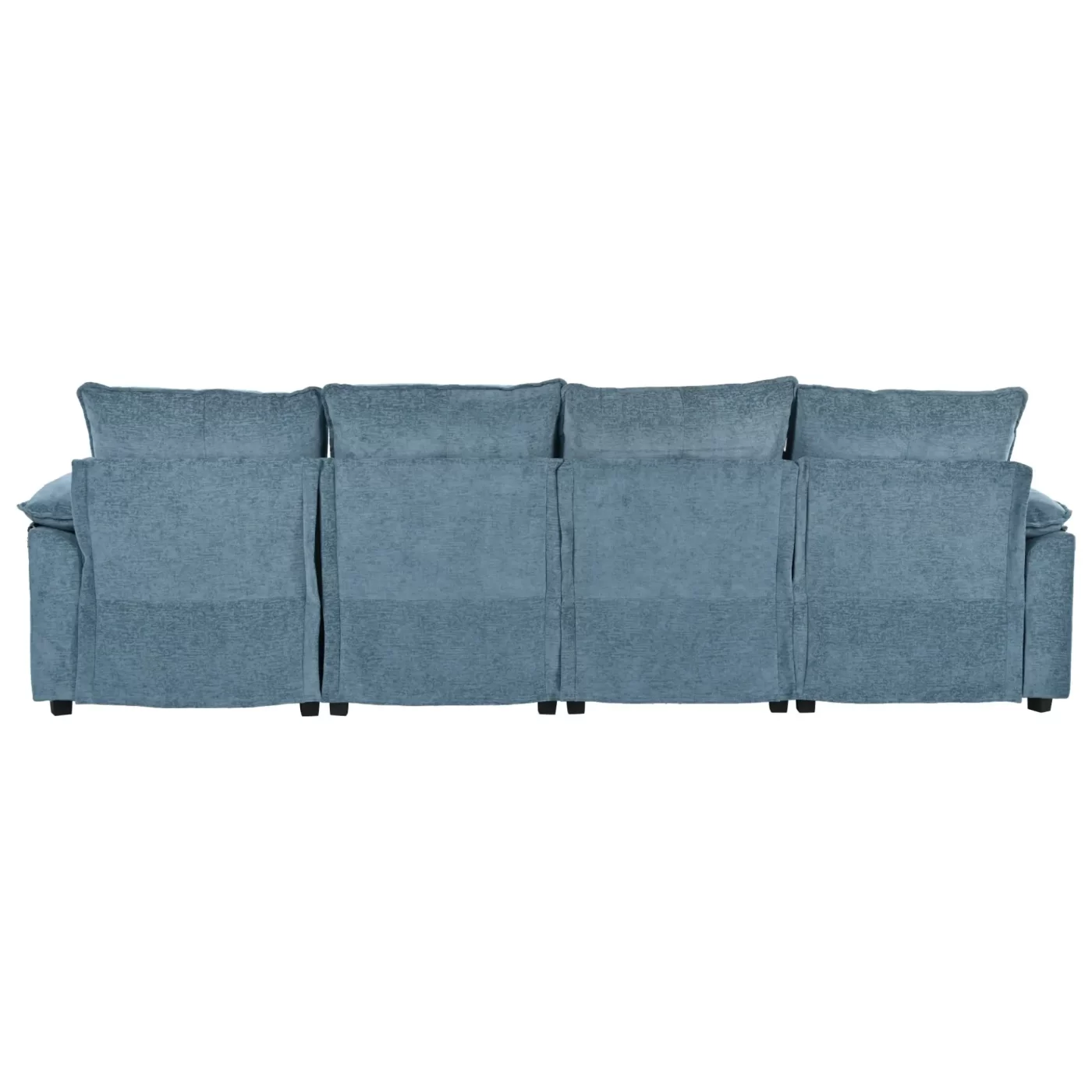 U_STYLE U-Shaped Chenille Sectional Sofa with Adjustable Armrest Pillows - Perfect for Living Rooms, Offices, and Spacious Spaces