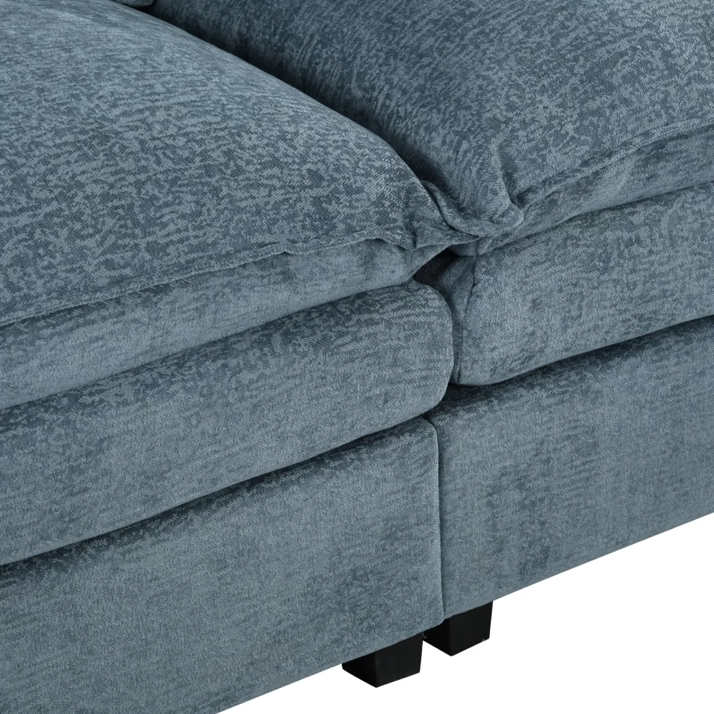 U_STYLE U-Shaped Chenille Sectional Sofa with Adjustable Armrest Pillows - Perfect for Living Rooms, Offices, and Spacious Spaces