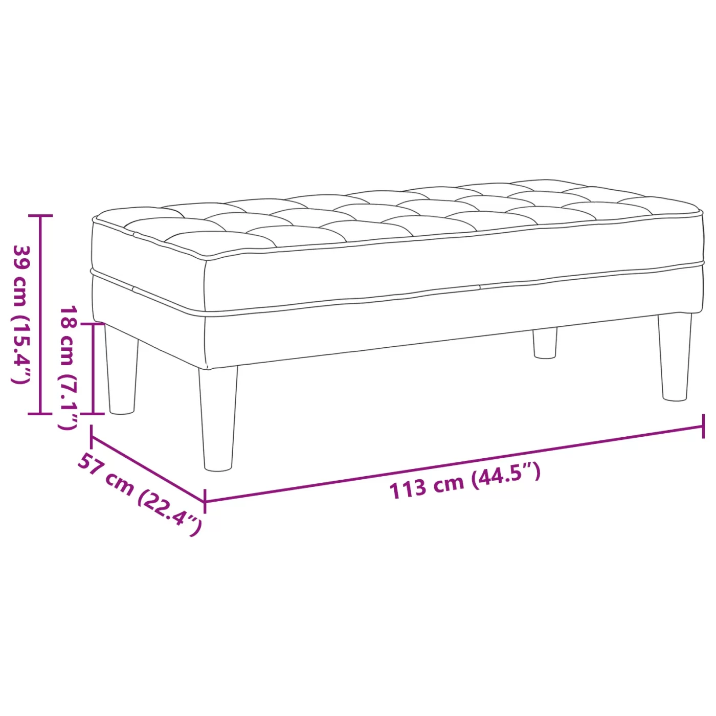 vidaXL Garden Sofa with Bench and Cushions L-Shaped Light Grey Velvet