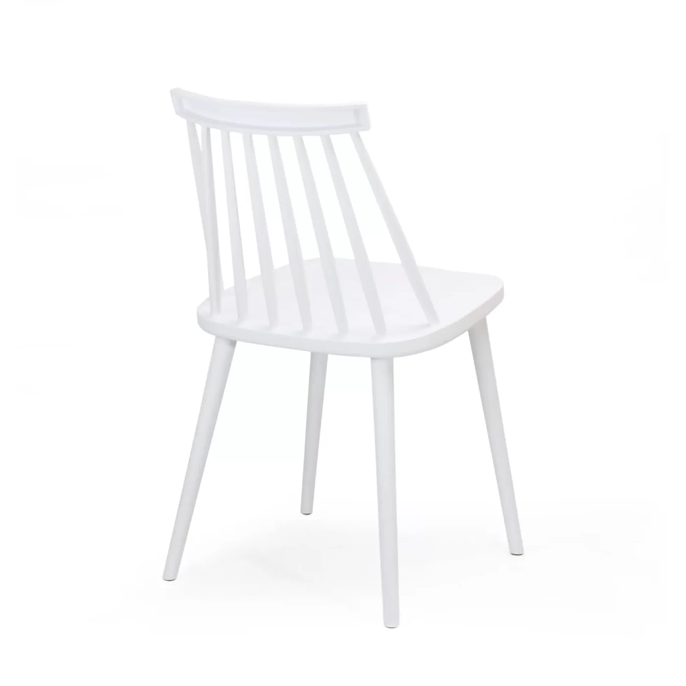 Farmhouse Spindle Back Dining Chairs, Set of 2, White