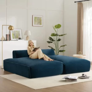 90.0'Oversized Modular Sectional Sofa,Fully Compressed,Spacious Foam-Filled Sofa Bed for Living Room,elderly - friendly design,2 PC Free Combination,No Assembly Required,3 Colors