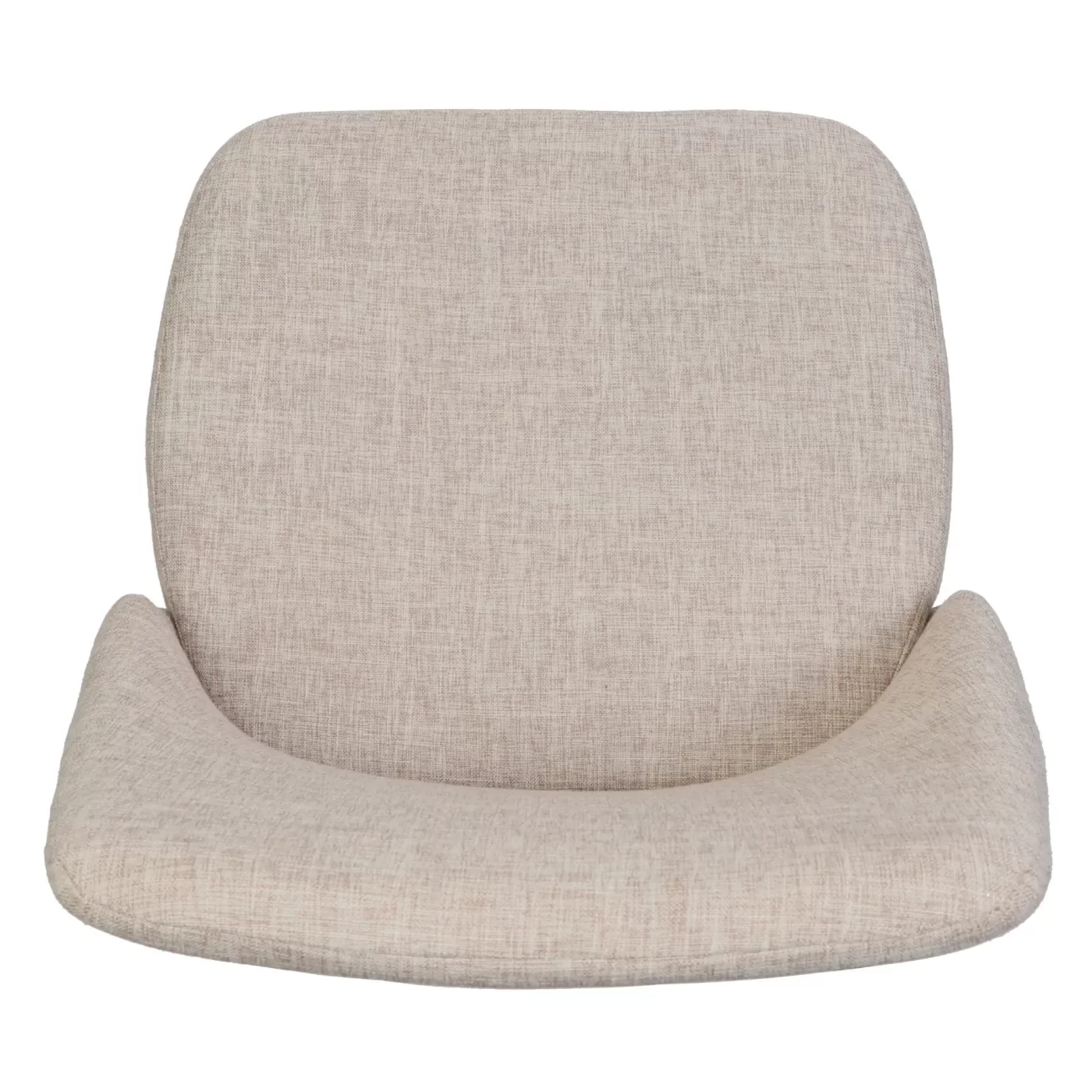 Modern Dining Chair with Wood Finish Iron Legs in Wheat Fabric