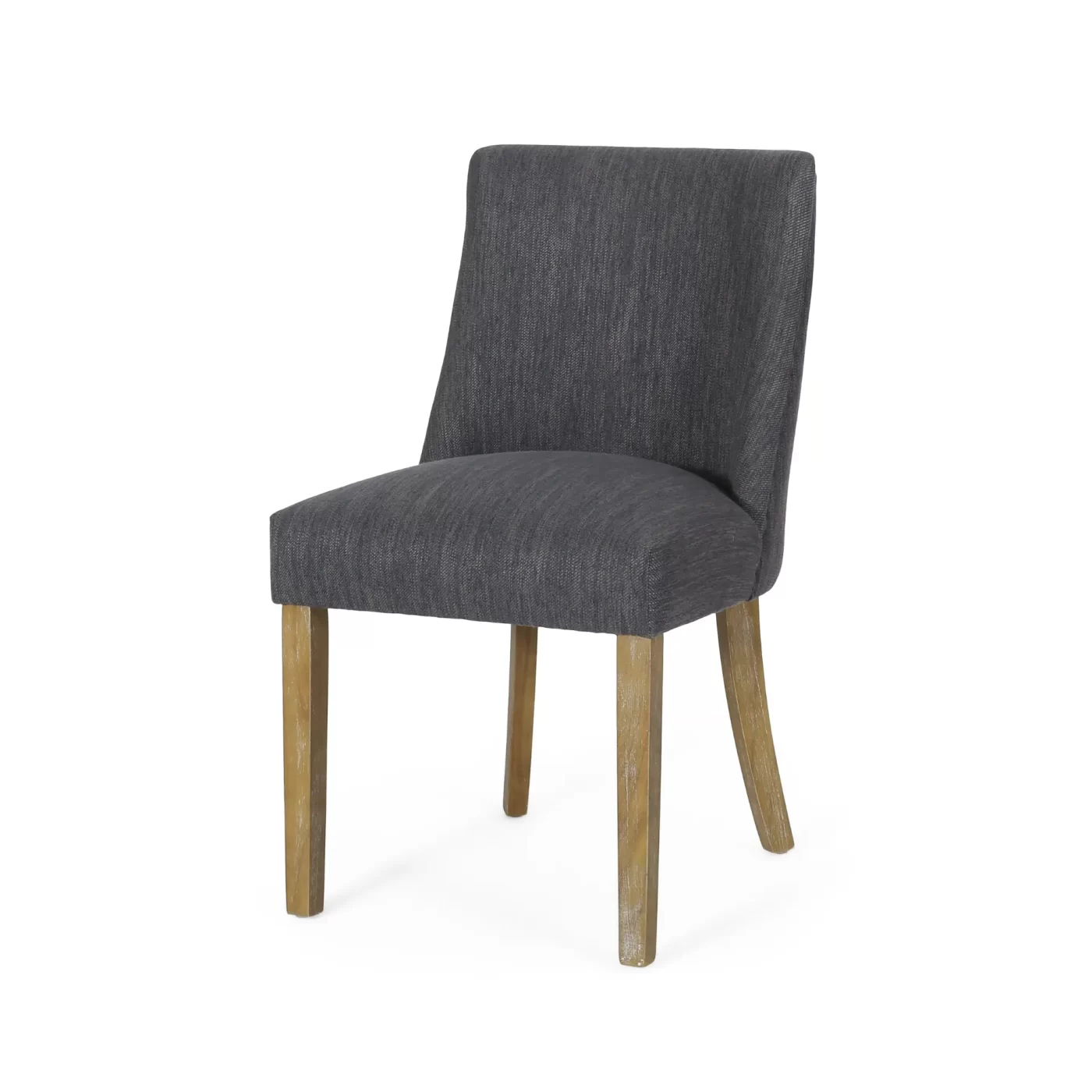Versatile Dining Chair with Classic Comfort in Charcoal Fabric, 25 x 20 x 35 inches