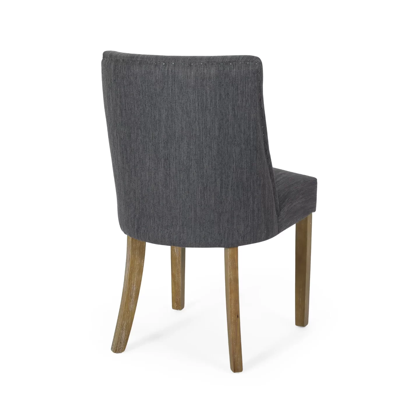 Versatile Dining Chair with Classic Comfort in Charcoal Fabric, 25 x 20 x 35 inches