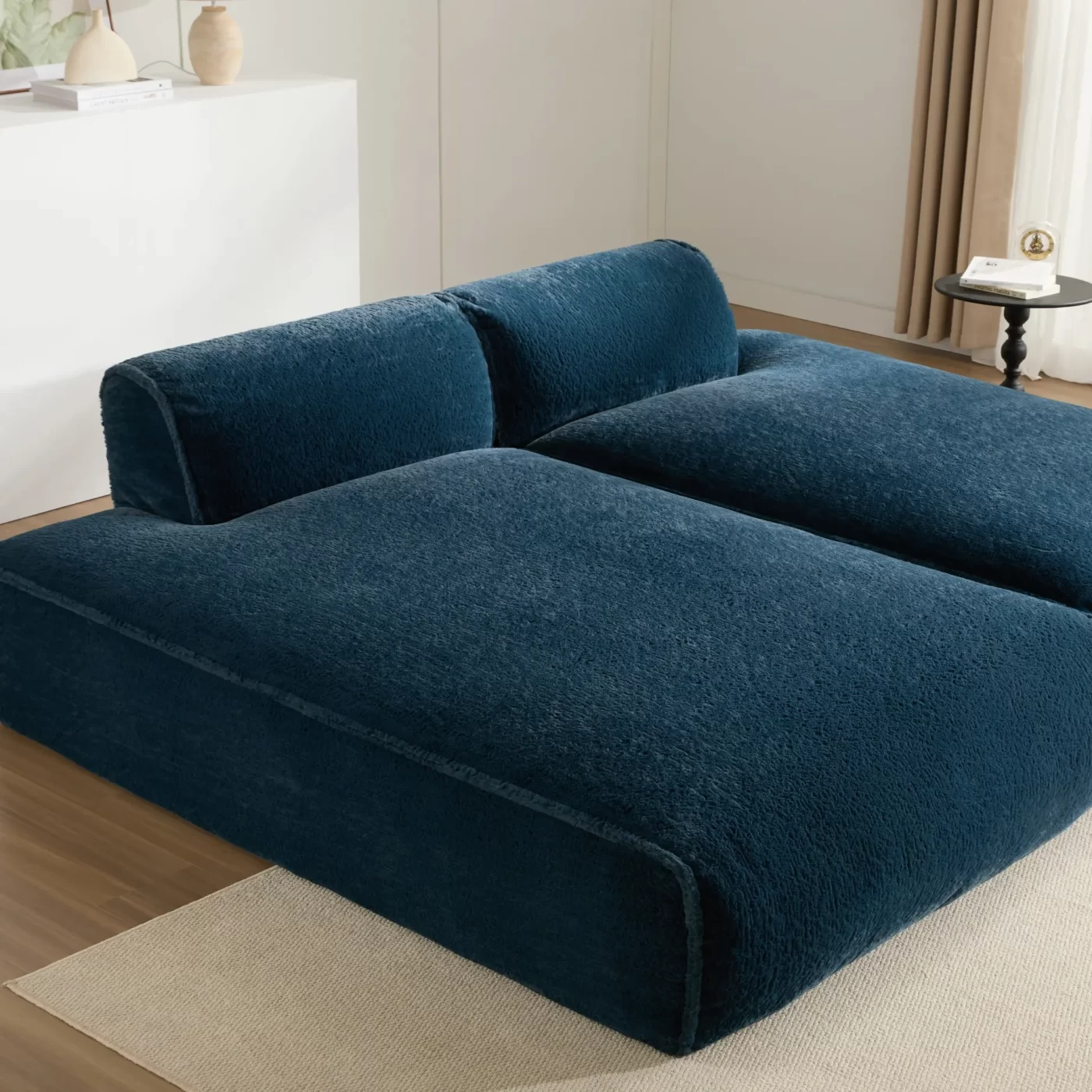 90.0'Oversized Modular Sectional Sofa,Fully Compressed,Spacious Foam-Filled Sofa Bed for Living Room,elderly - friendly design,2 PC Free Combination,No Assembly Required,3 Colors