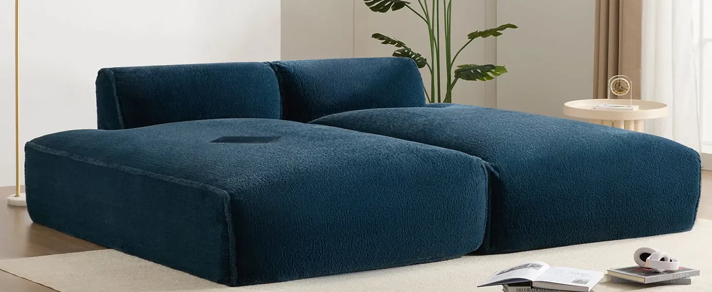 90.0'Oversized Modular Sectional Sofa,Fully Compressed,Spacious Foam-Filled Sofa Bed for Living Room,elderly - friendly design,2 PC Free Combination,No Assembly Required,3 Colors