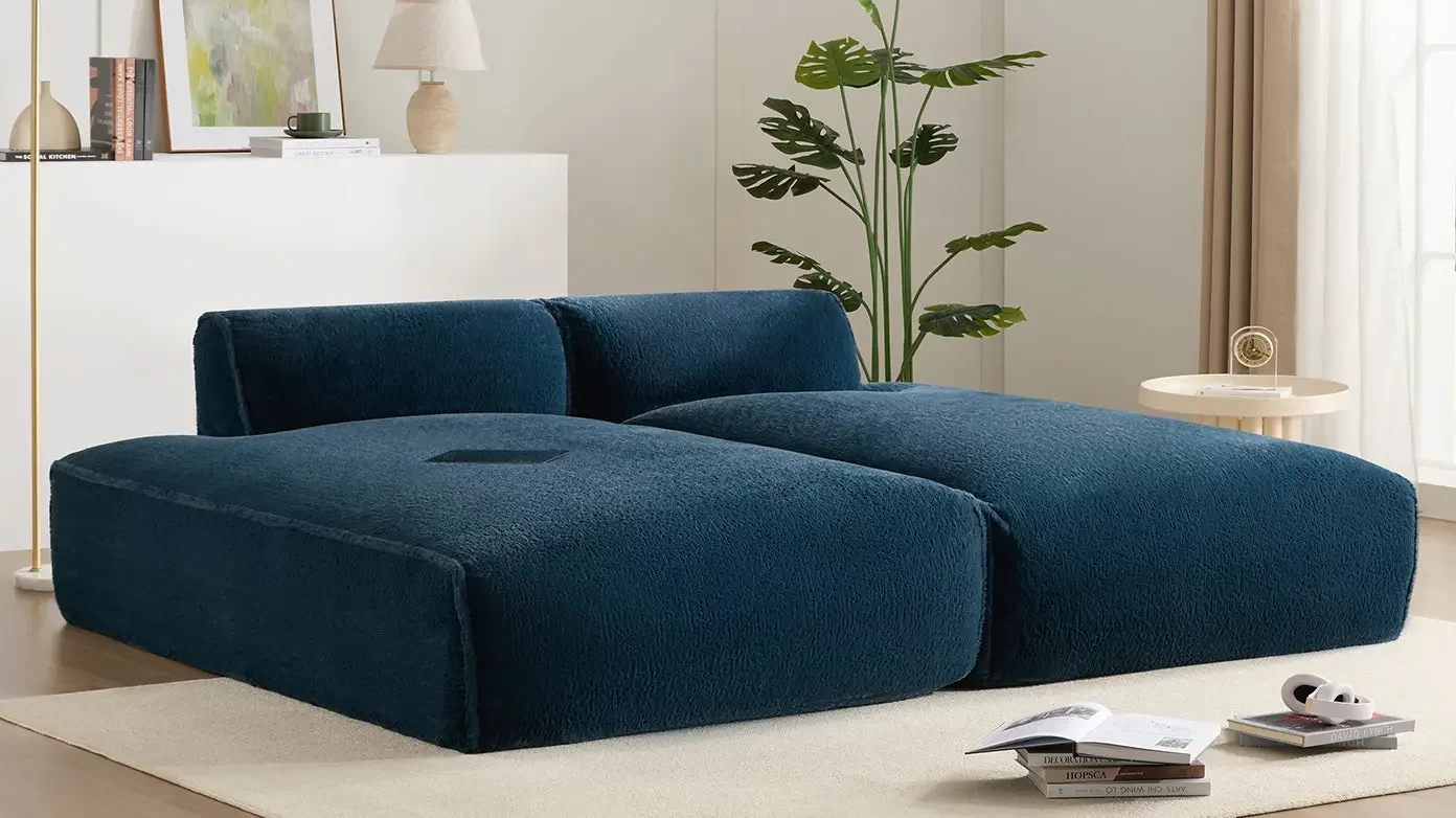 90.0'Oversized Modular Sectional Sofa,Fully Compressed,Spacious Foam-Filled Sofa Bed for Living Room,elderly - friendly design,2 PC Free Combination,No Assembly Required,3 Colors