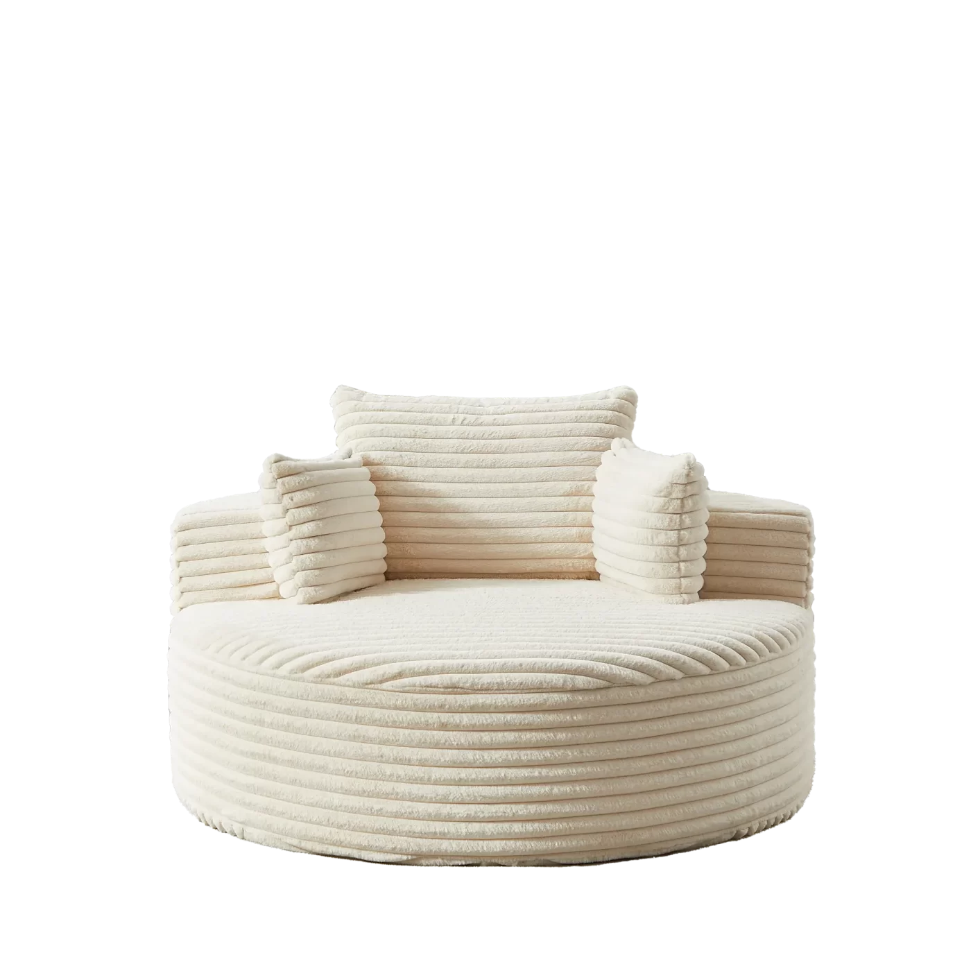 55''L Corduroy Sponge single sofa,No Assembly Required,Fluffy Modern Sleeper Chair for Living room, Bedroom, Lounge and Projection Room(Not a swivel chair.)