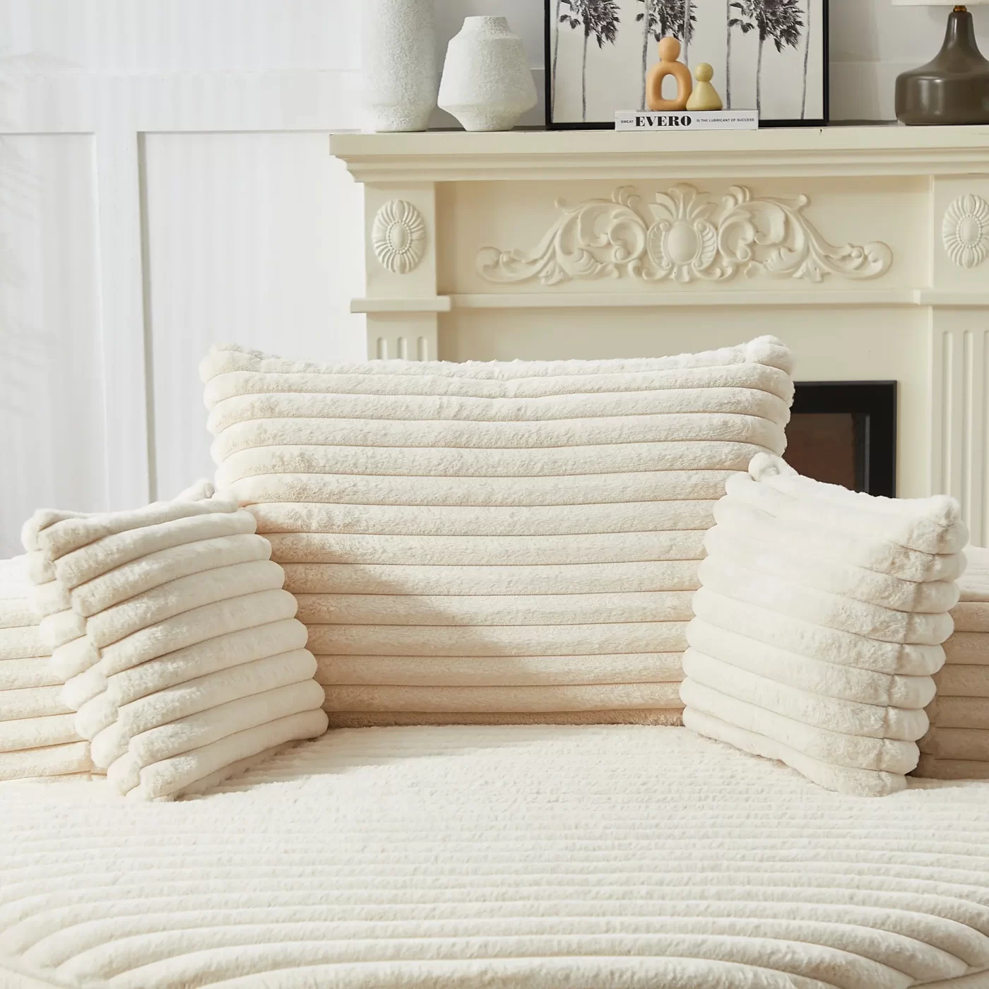 55''L Corduroy Sponge single sofa,No Assembly Required,Fluffy Modern Sleeper Chair for Living room, Bedroom, Lounge and Projection Room(Not a swivel chair.)