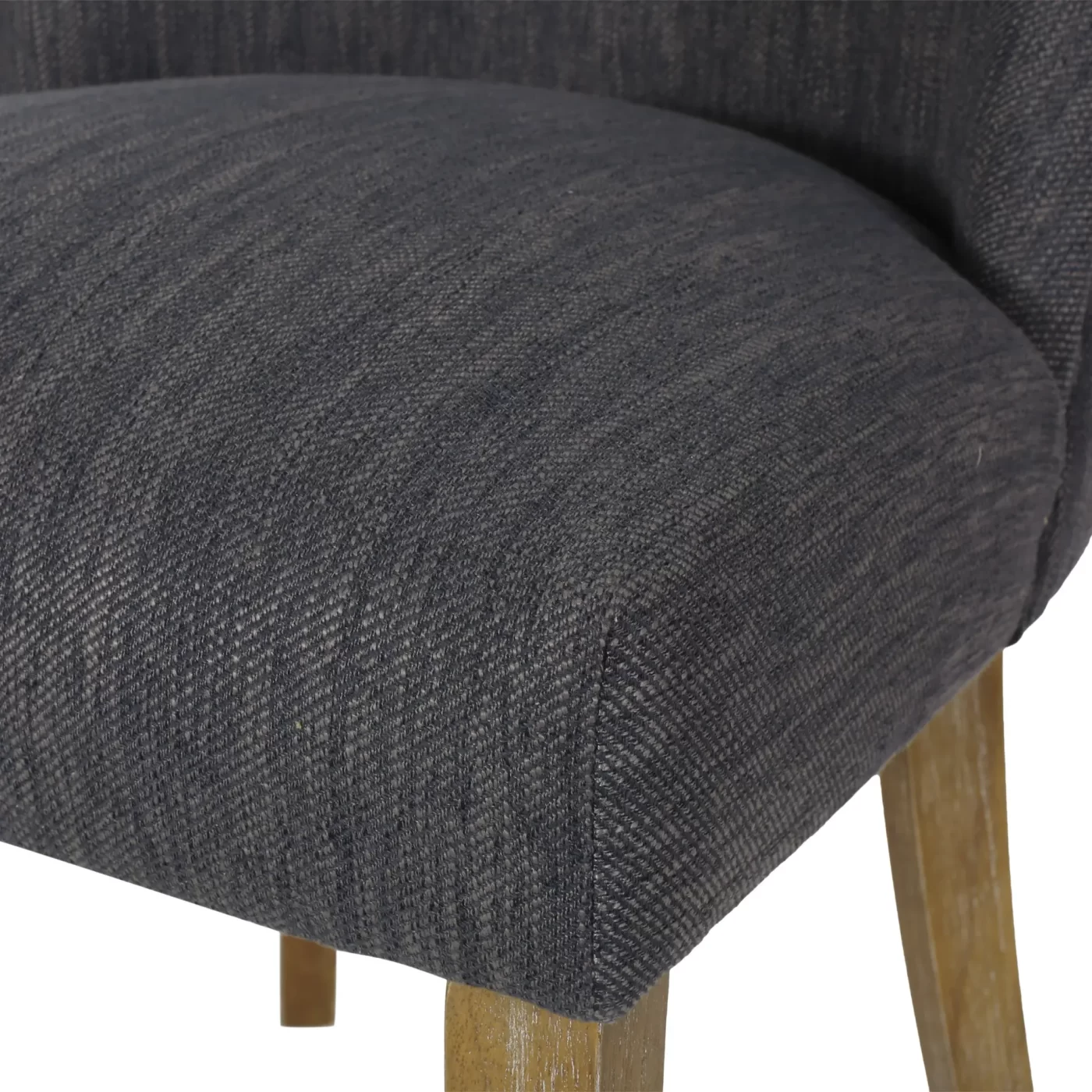 Versatile Dining Chair with Classic Comfort in Charcoal Fabric, 25 x 20 x 35 inches