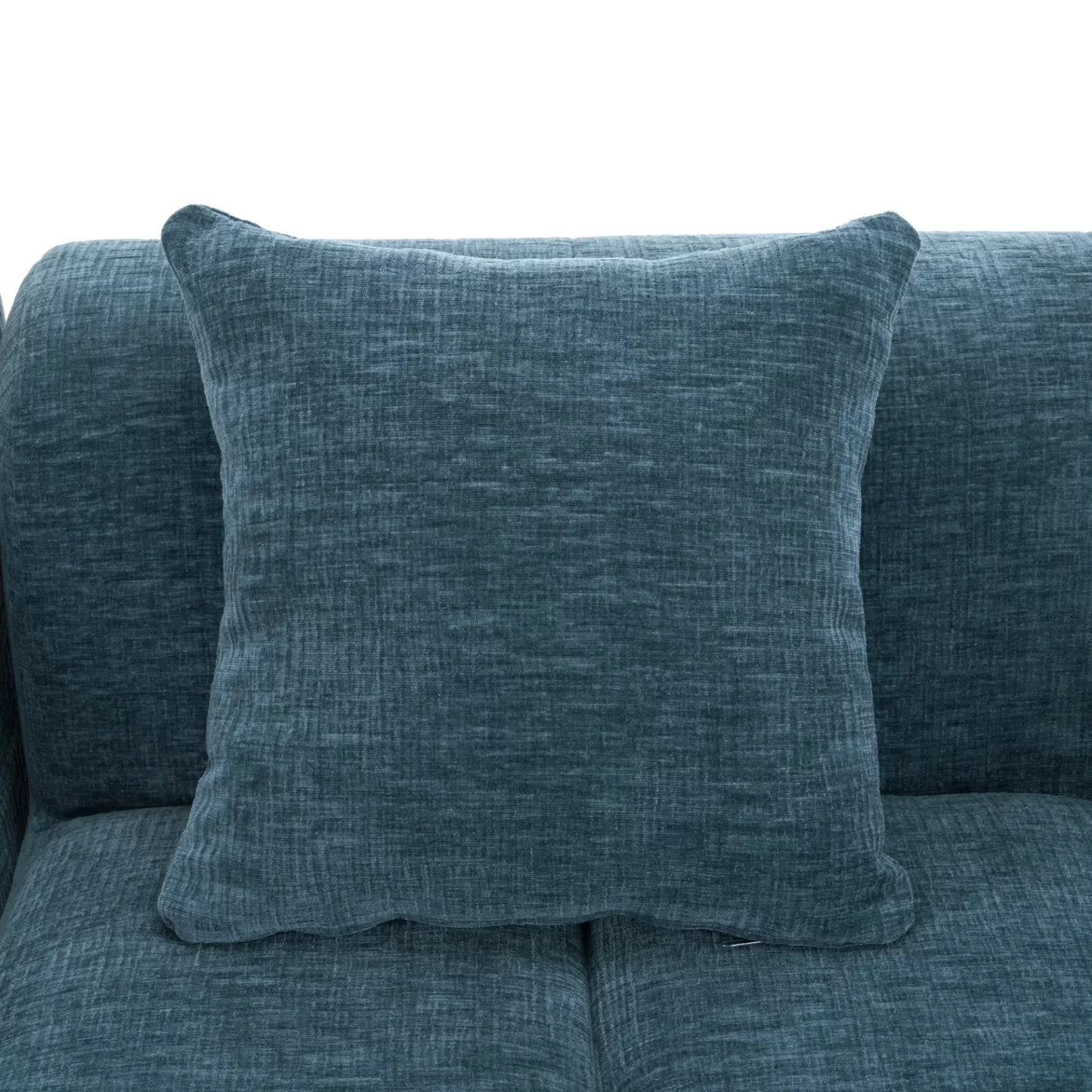 101.2' Sectional Sofa Full-Compressed Sofa Modular Sofa Couch Free-combined Sofa with Deep Seating and Two Side Pockets for Living Room, Blue