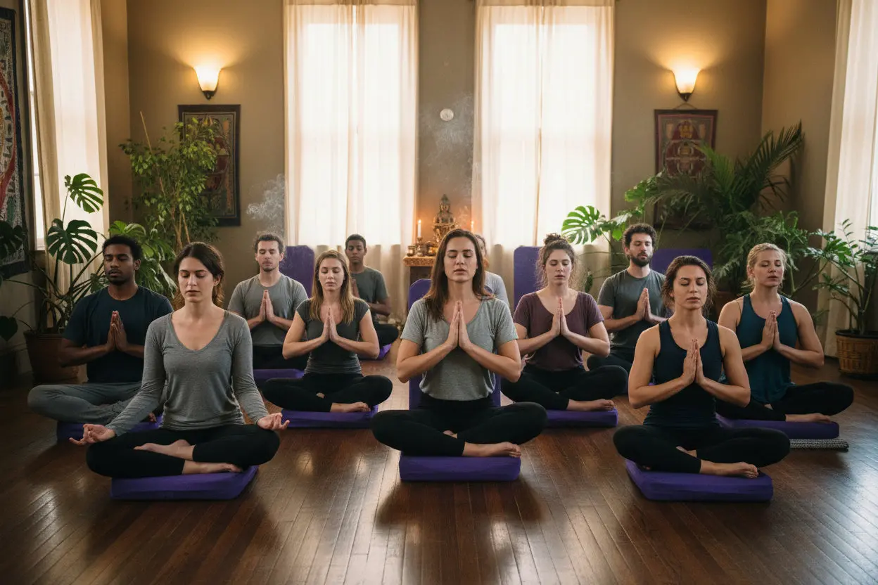 OMSutra Folding Meditation Chair Portable Comfort for Meditation, Yoga, and More